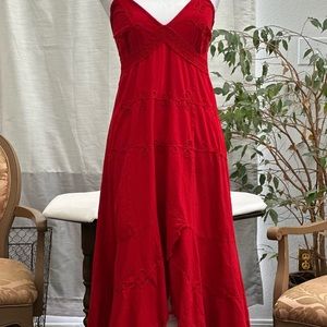 Red Midi Summer Dress